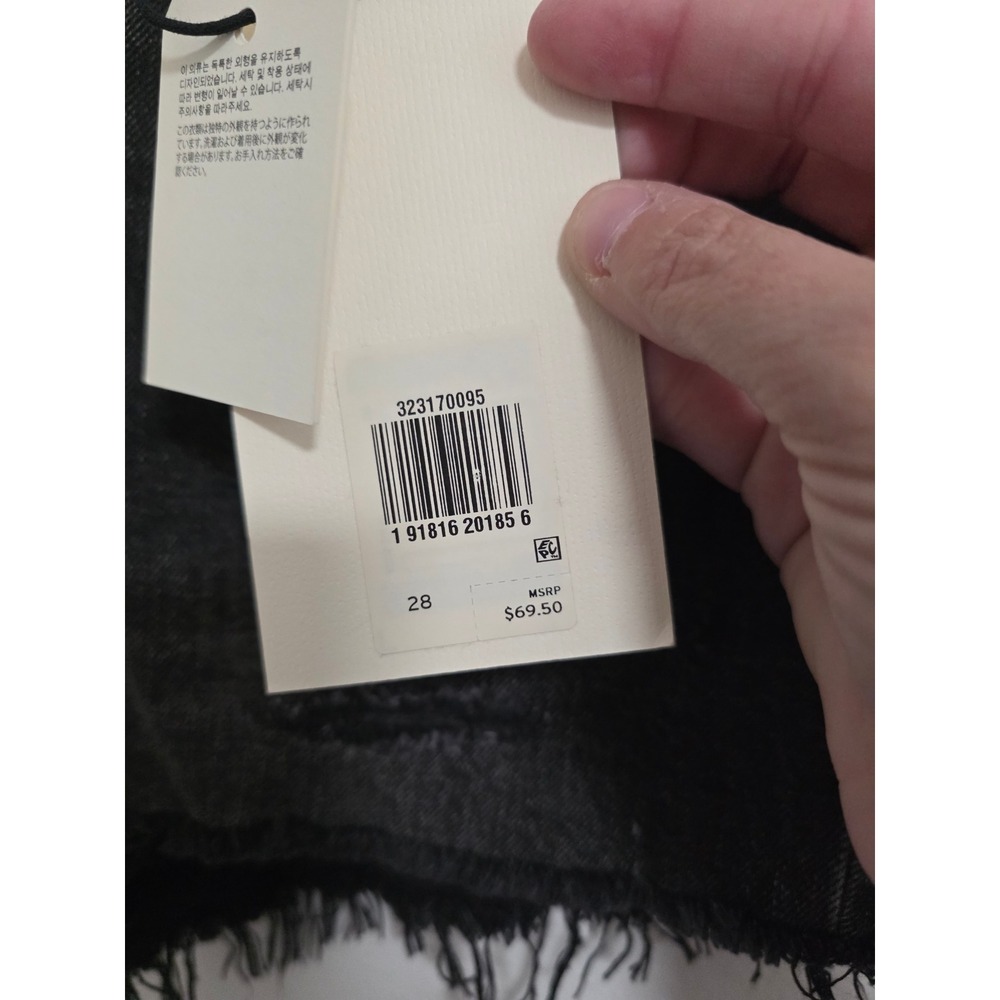 Levis Premium 501 Mid Rise Shorts Womens 28 Black Distressed Denim NEW - Picture 4 of 7